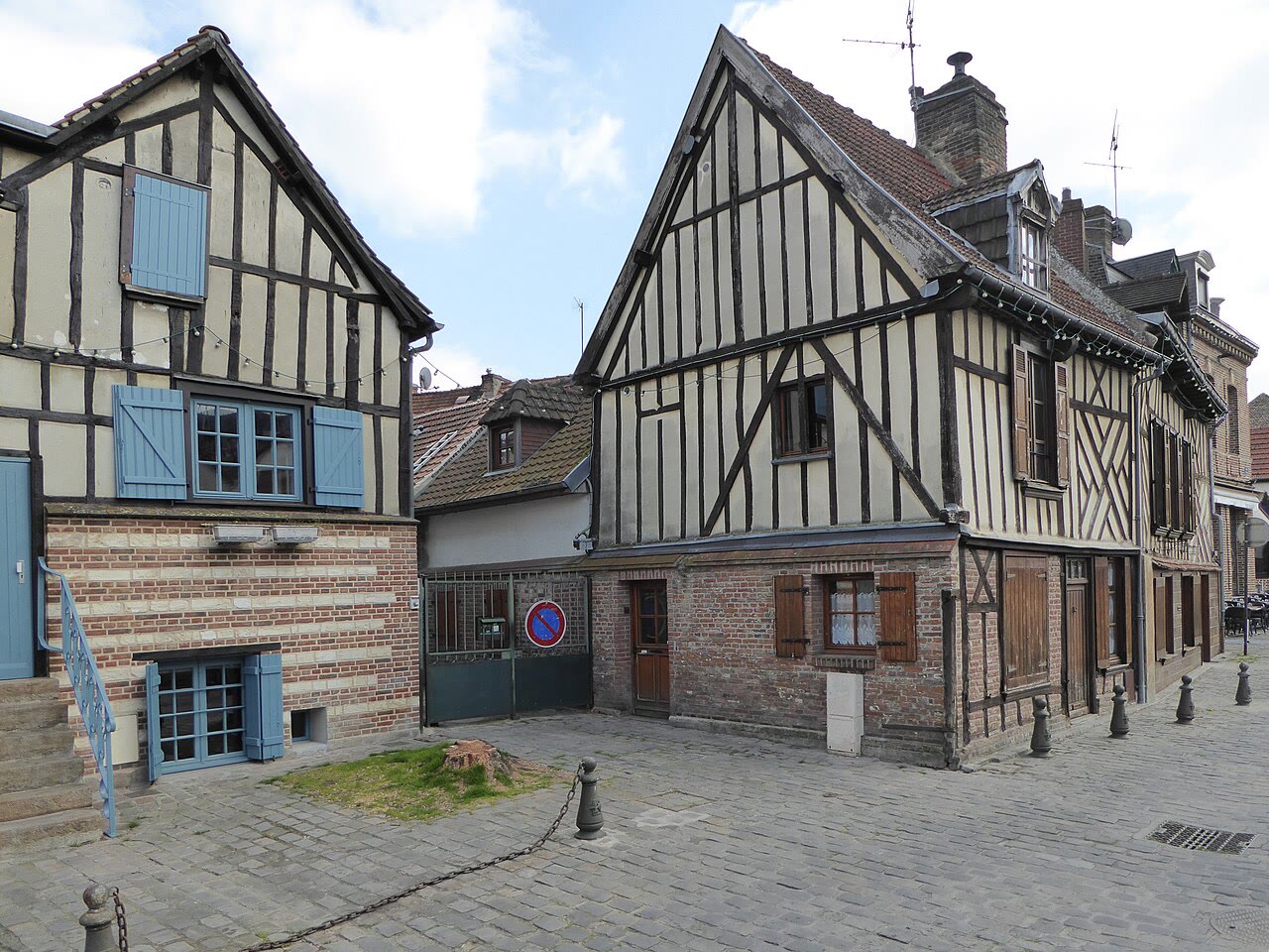 Buntes Quartier Saint-Leu in Amiens an der Somme