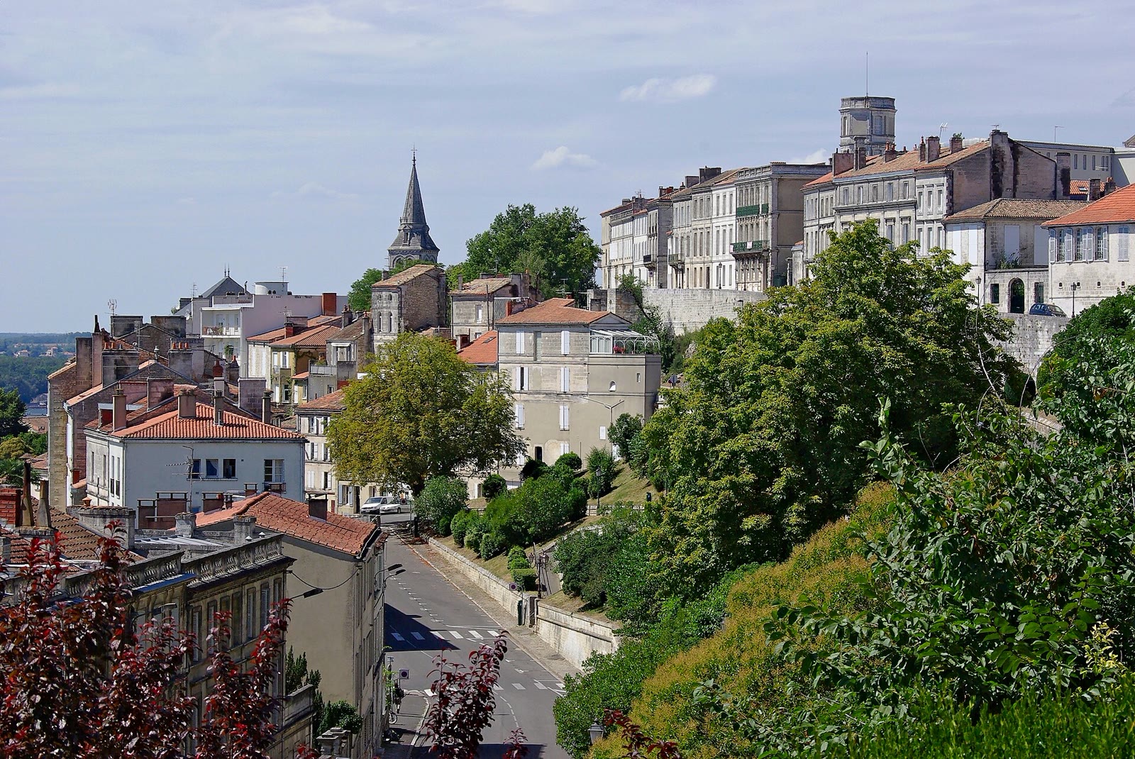 Rempart du Midi in Angoulême mit Blick über die Stadt