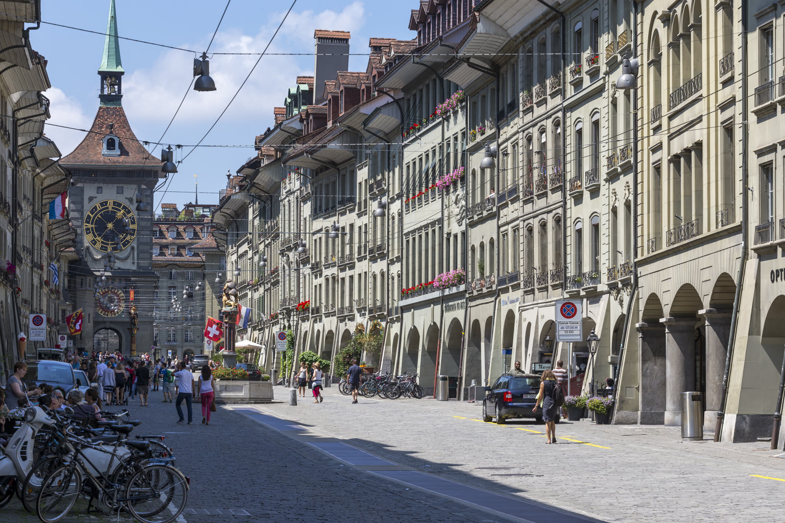 Kramgasse in Bern mit Zytglogge