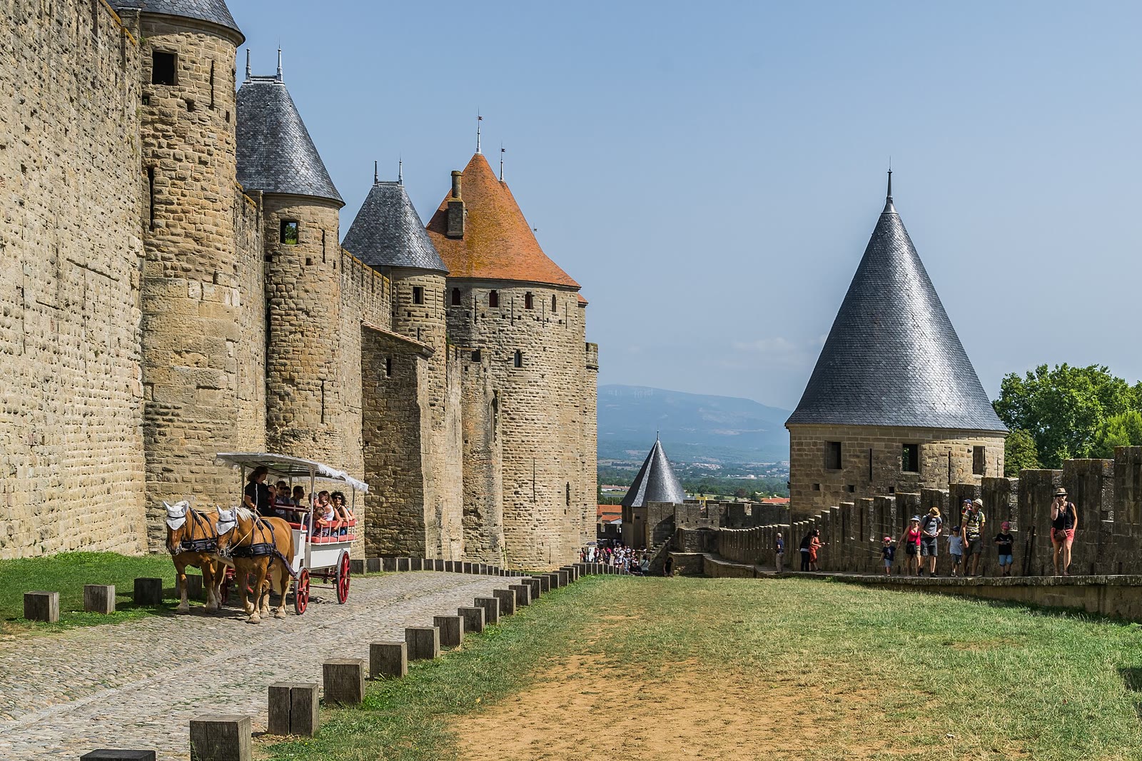Wehrgänge und Remparts der Cité von Carcassonne