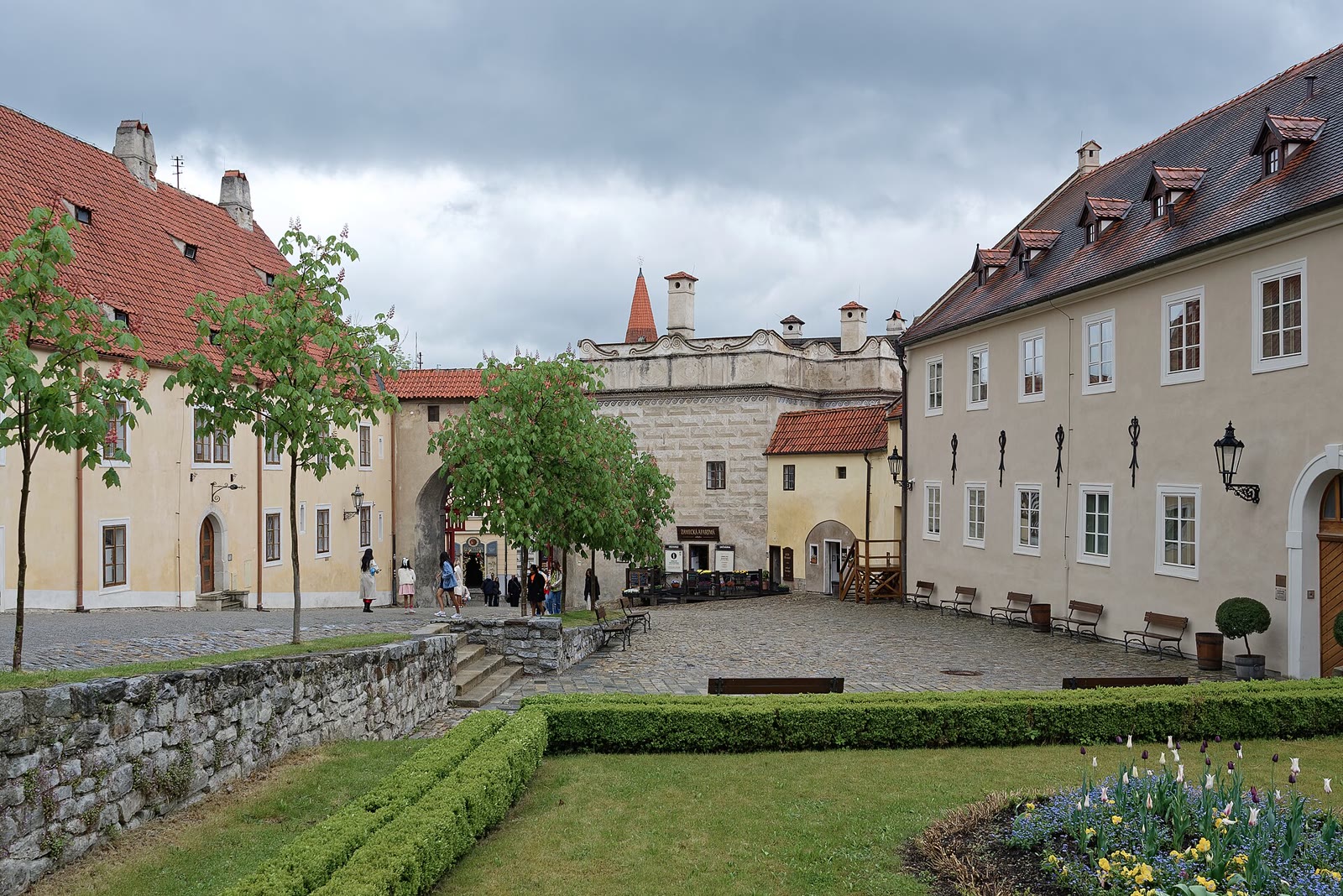 Erster Schlosshof in Český Krumlov