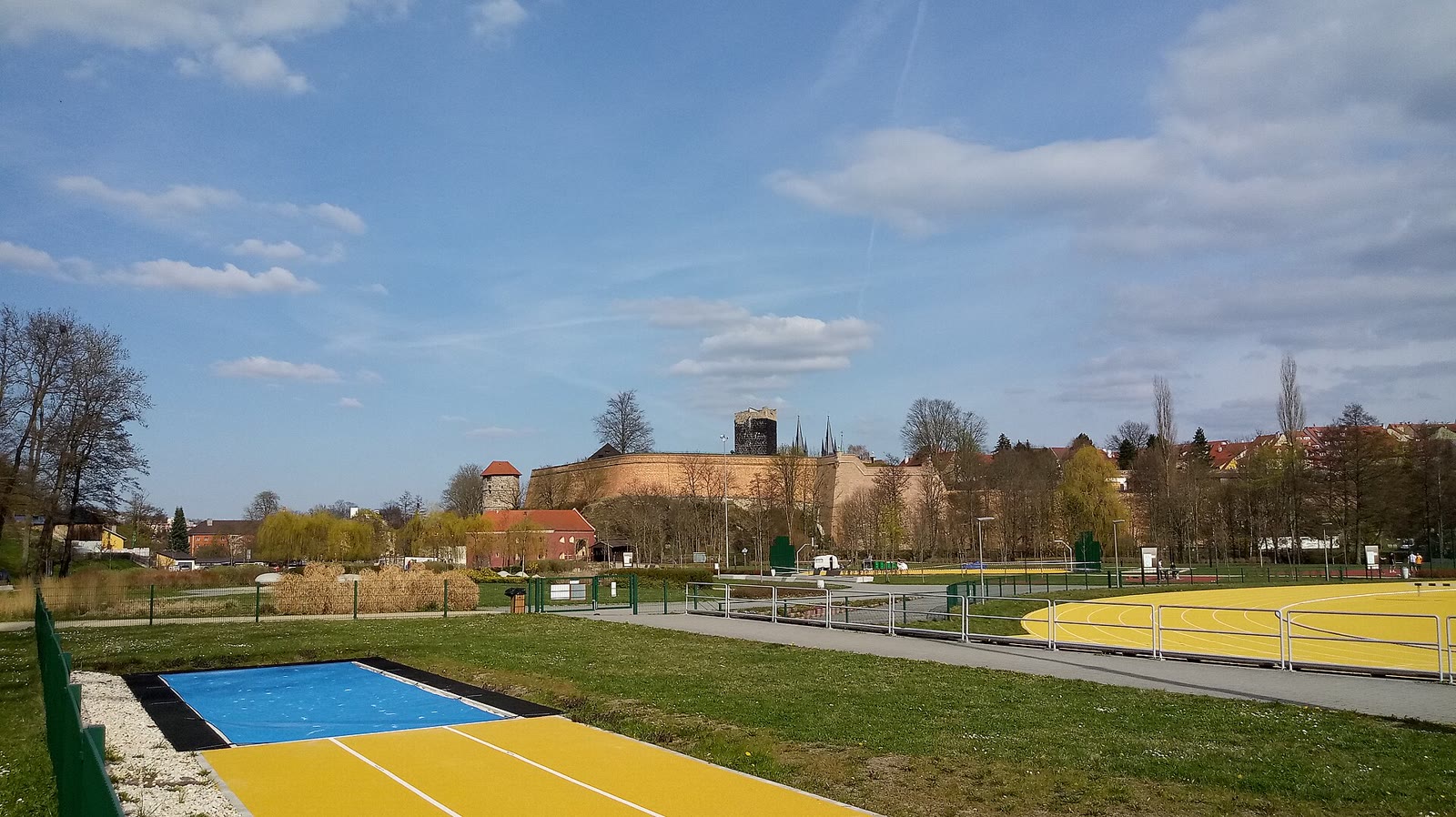 Panorama der Burg Cheb von Westen