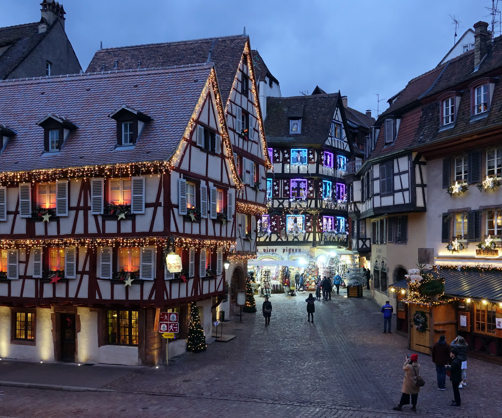 Rue des Marchands in Colmar vom Koïfhus aus