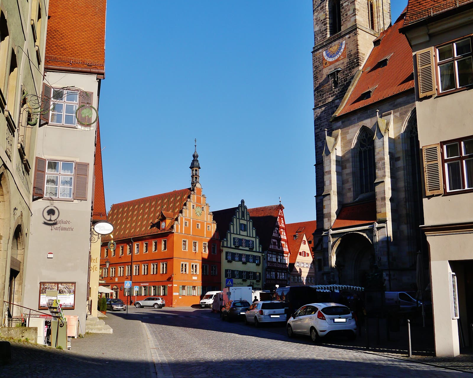 Marktplatz und Fachwerk in Dinkelsbühl