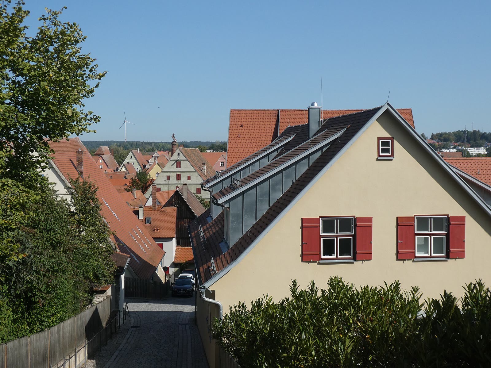 Blick von der Stadtmauer in Dinkelsbühl
