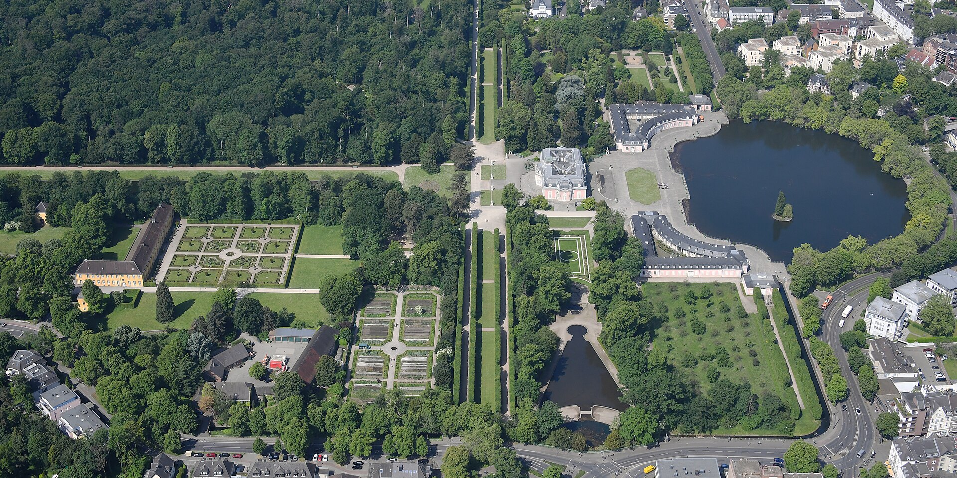 Schloss Benrath Düsseldorf aus der Luft
