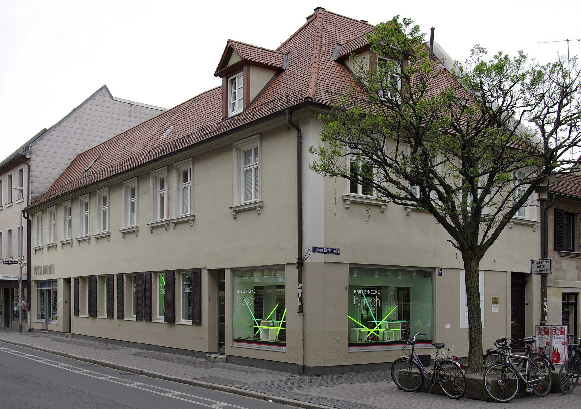 Historische Fassaden in der Erlanger Innenstadt
