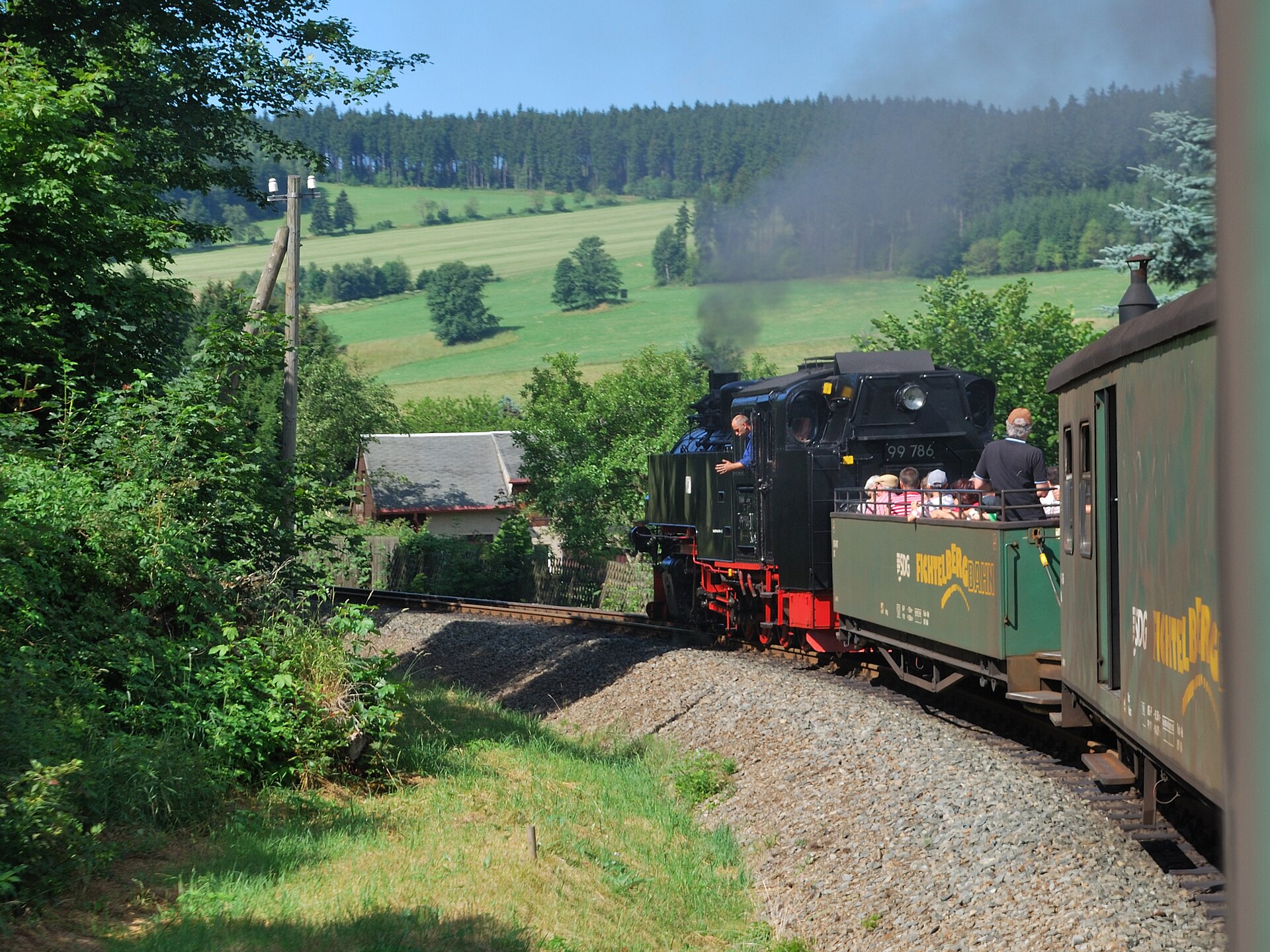 Dampflok der Fichtelbergbahn im Erzgebirge