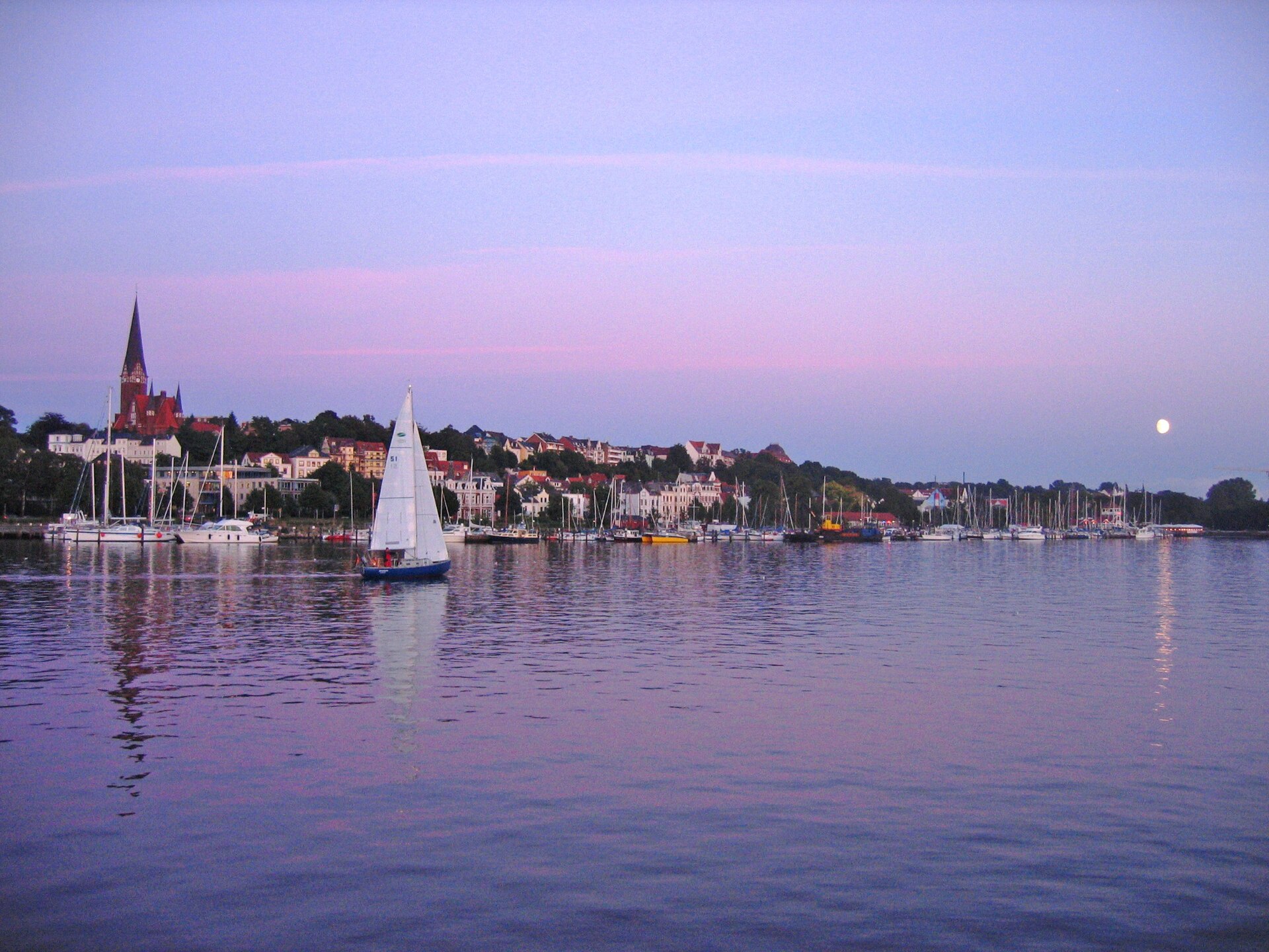 Flensburger Förde bei Vollmond