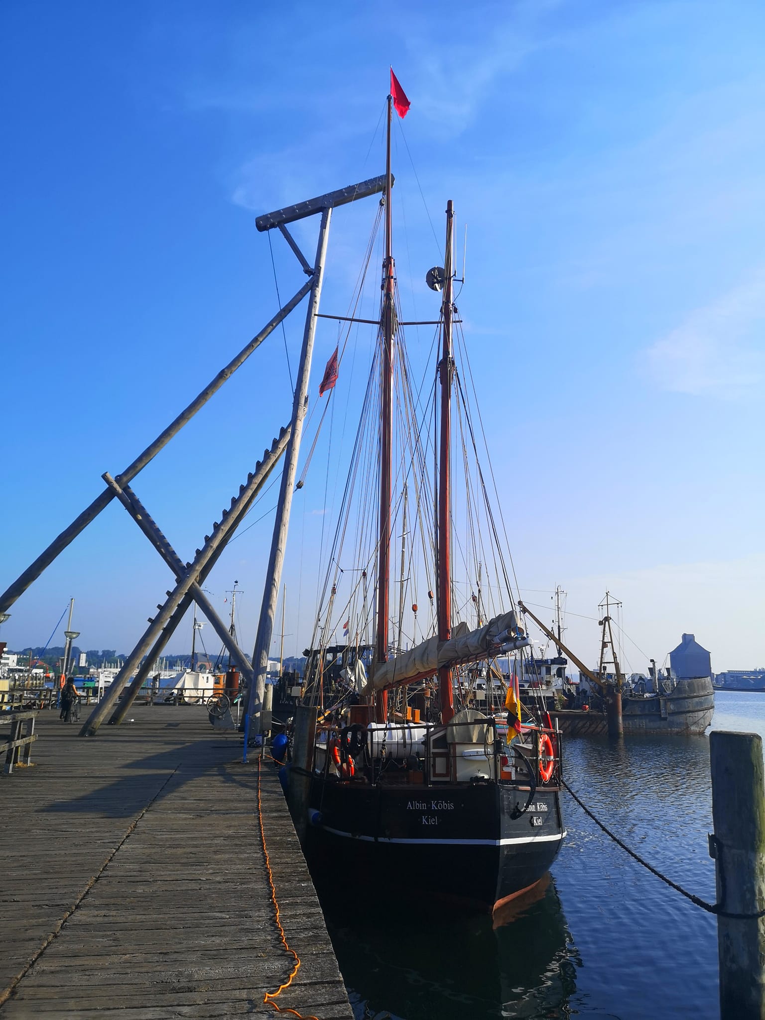 Museumshafen Flensburg mit historischen Schiffen