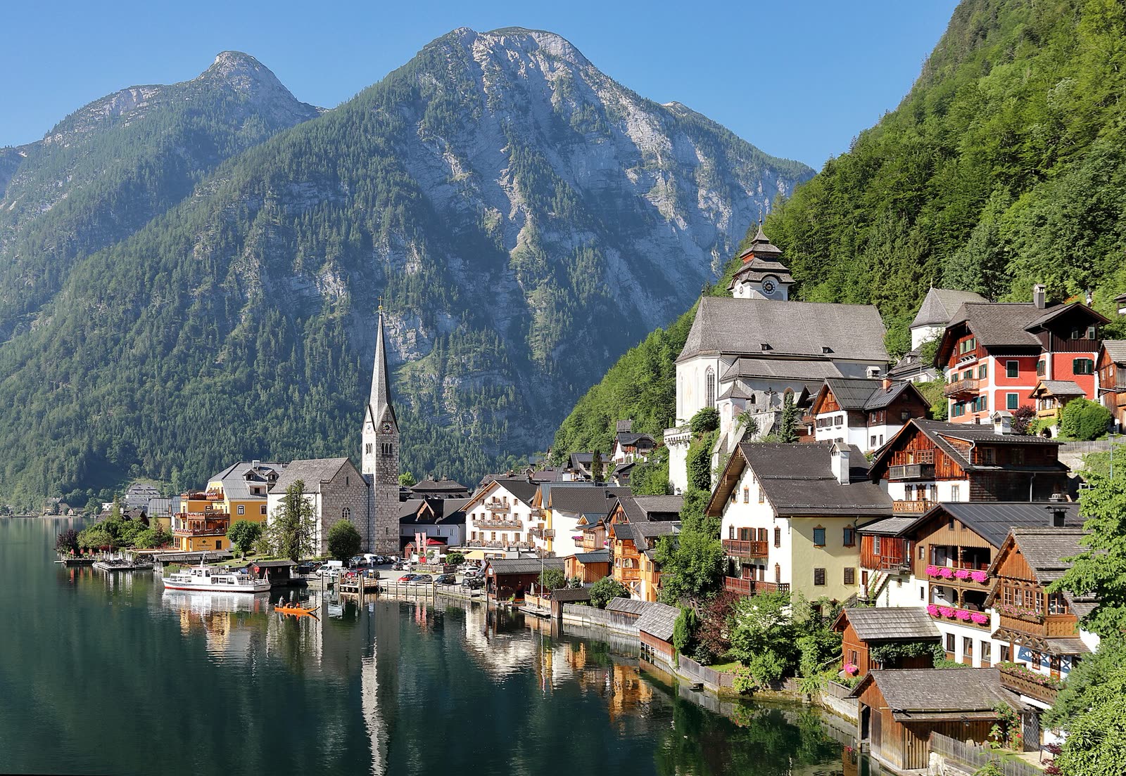 Zentrum und Seeufer von Hallstatt