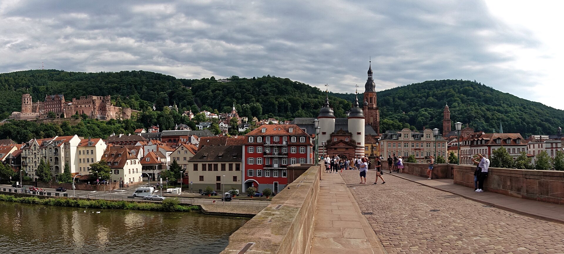 Panorama von Heidelberg mit Schloss und Alter Brücke