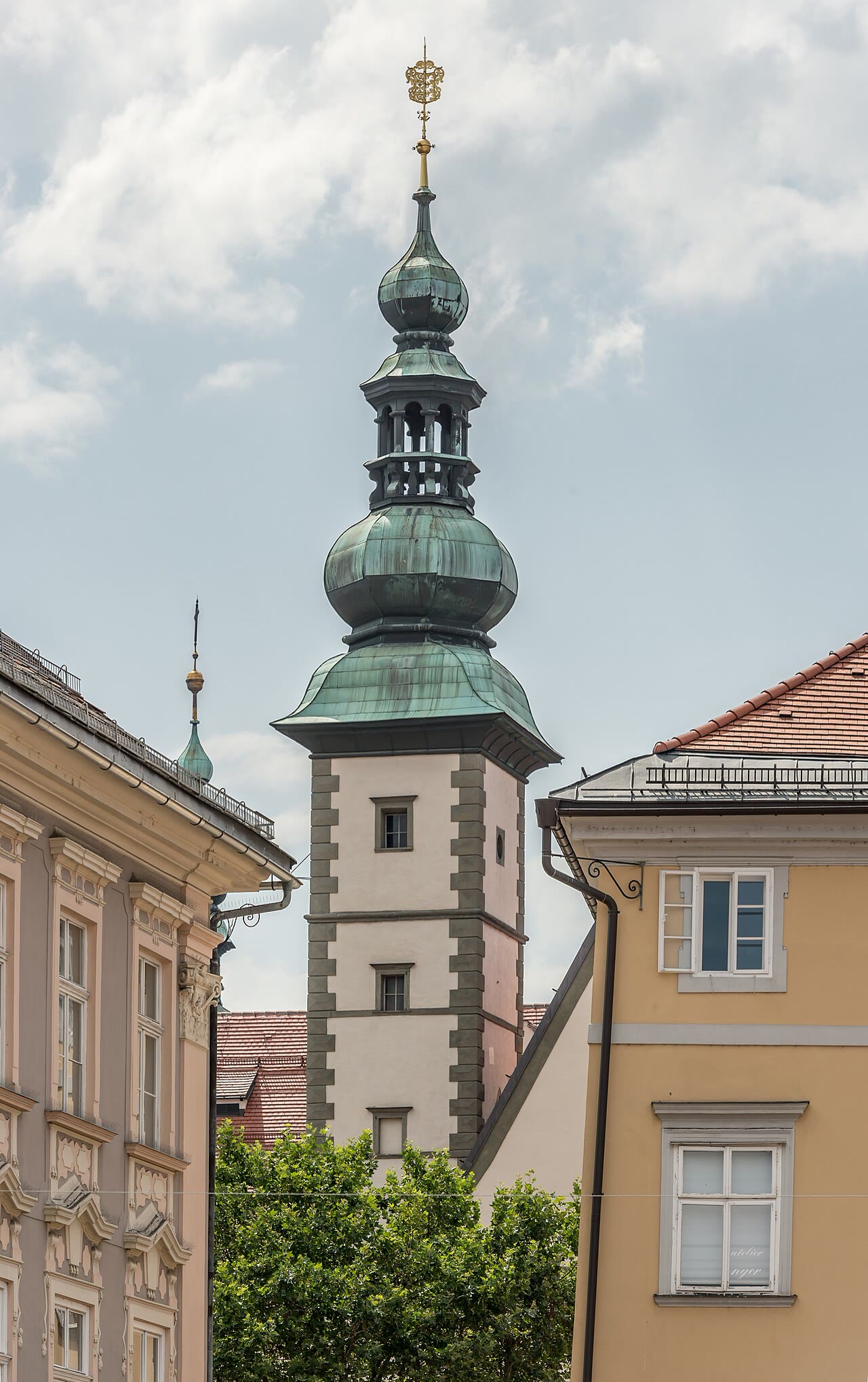 Landhaus in Klagenfurt mit Turm und Renaissance-Fassade
