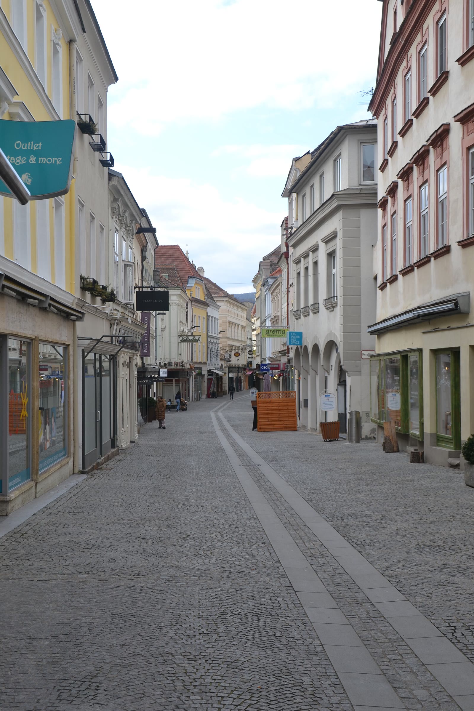 Gasse in der Altstadt von Krems an der Donau