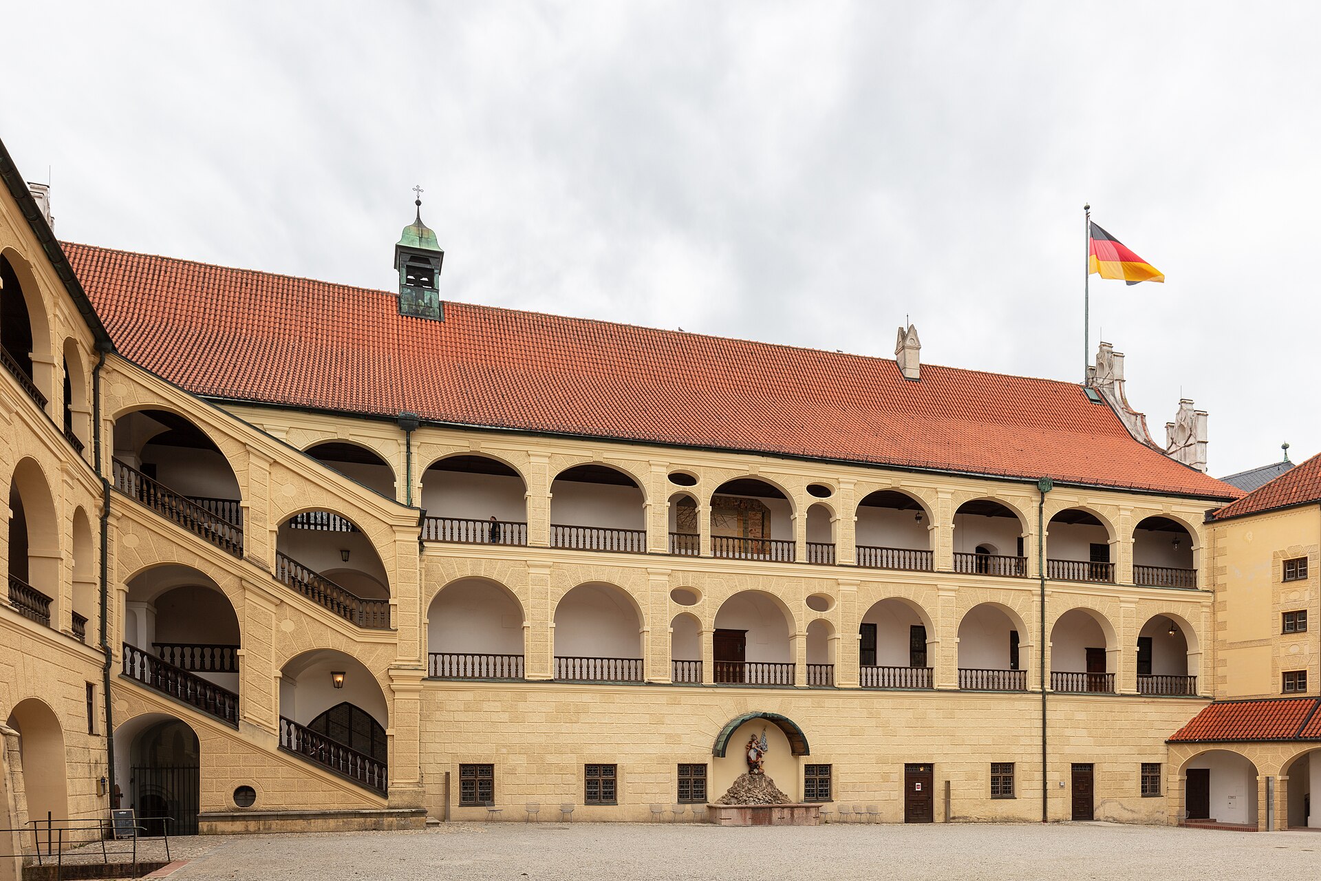 Innenhof der Burg Trausnitz in Landshut