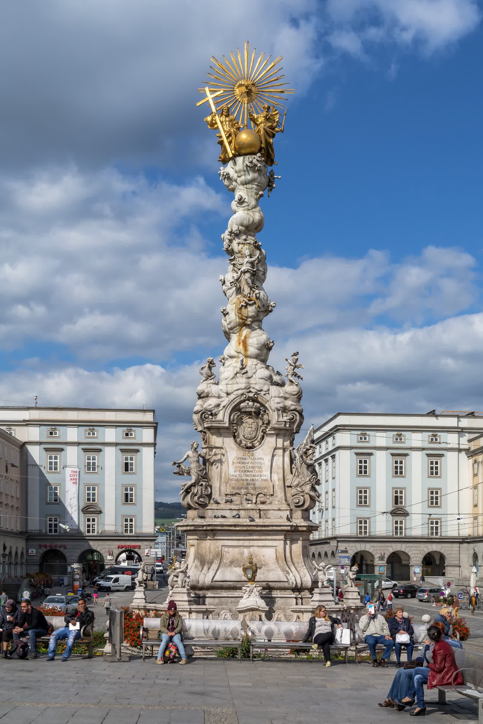 Dreifaltigkeitssäule am Hauptplatz in Linz