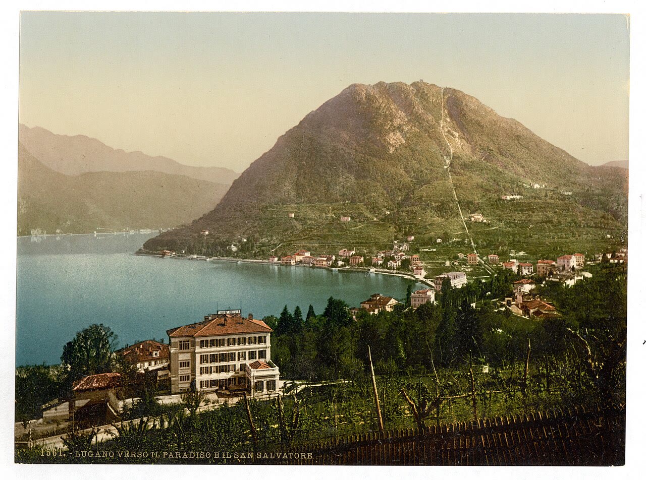 Historische Ansicht von Paradiso und Monte San Salvatore