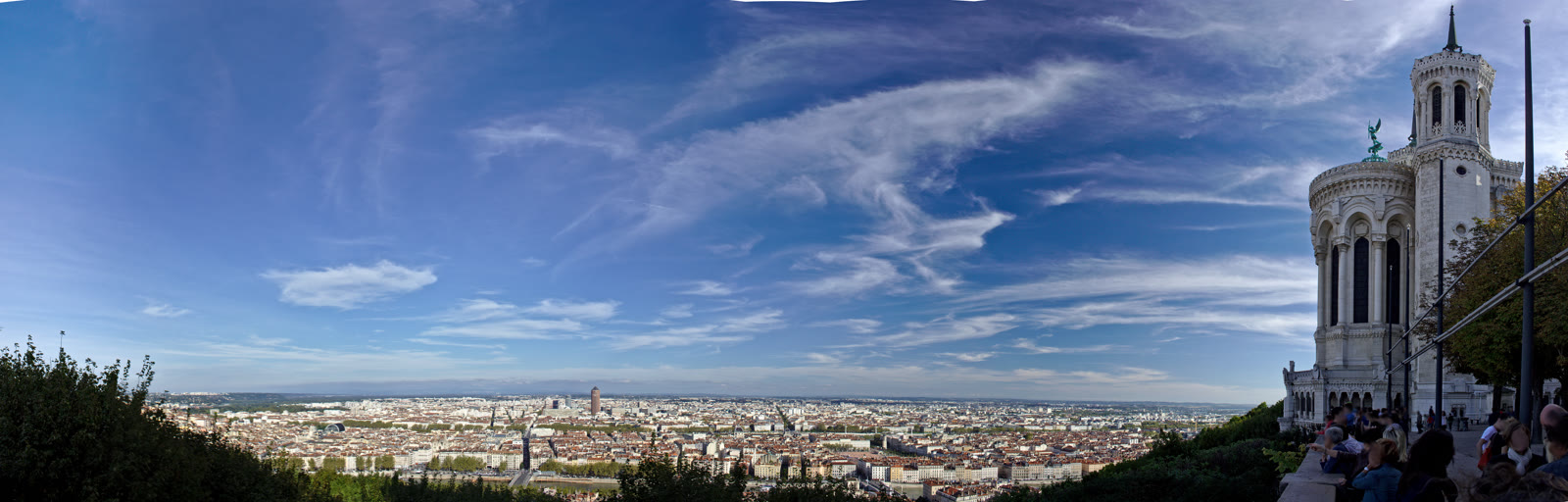 Panorama über Lyon von der Basilika Fourvière