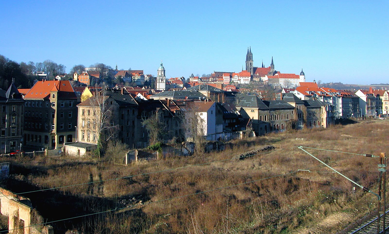Blick auf Burgberg und Altstadt Meißen