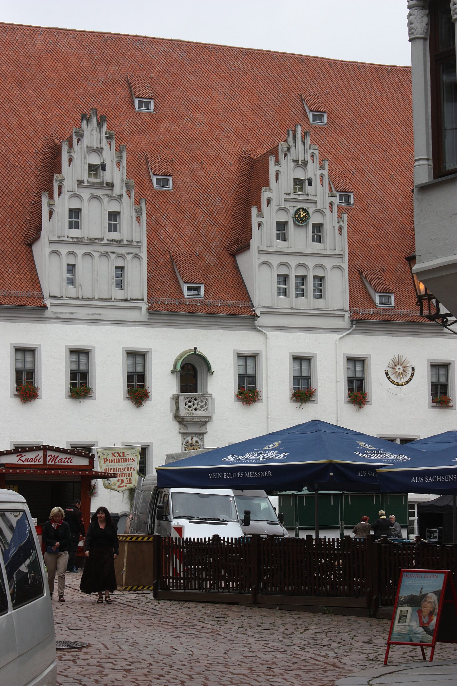 Marktplatz und Rathaus in Meißen