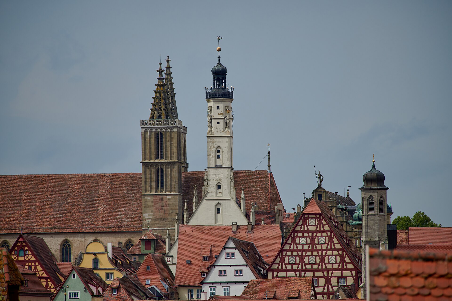 Rothenburg ob der Tauber Altstadt mit Rathaus und Jakobskirche