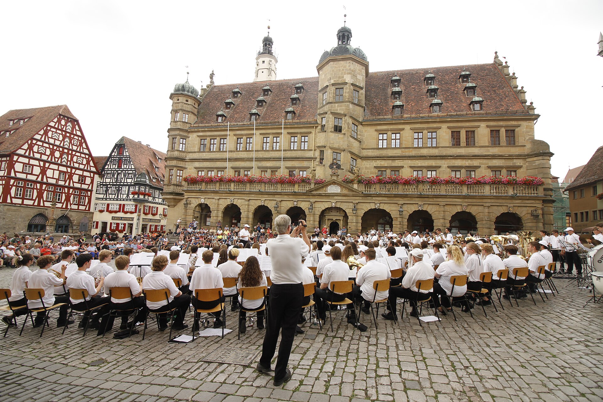 Rathaus am Marktplatz Rothenburg ob der Tauber