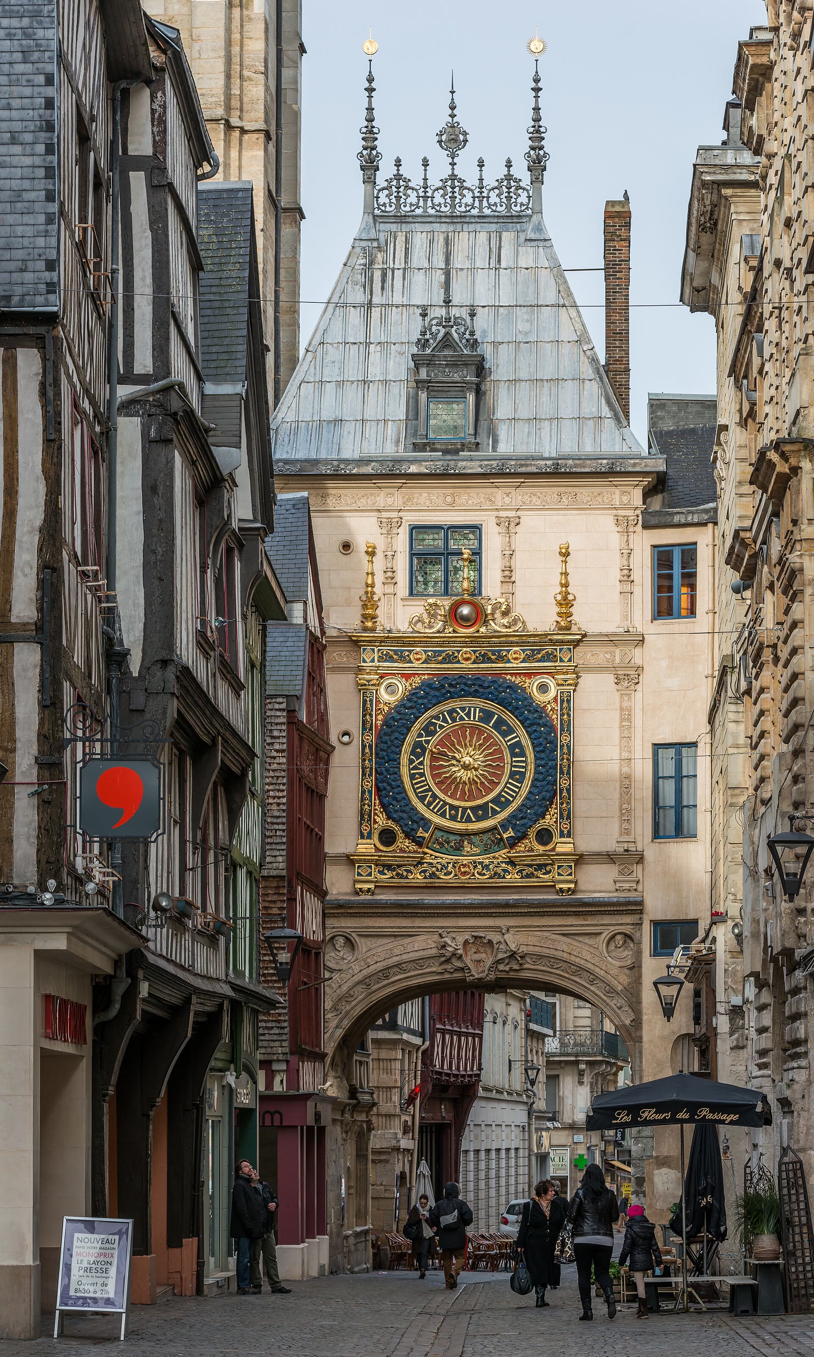 Gros Horloge, die große Uhr in Rouen