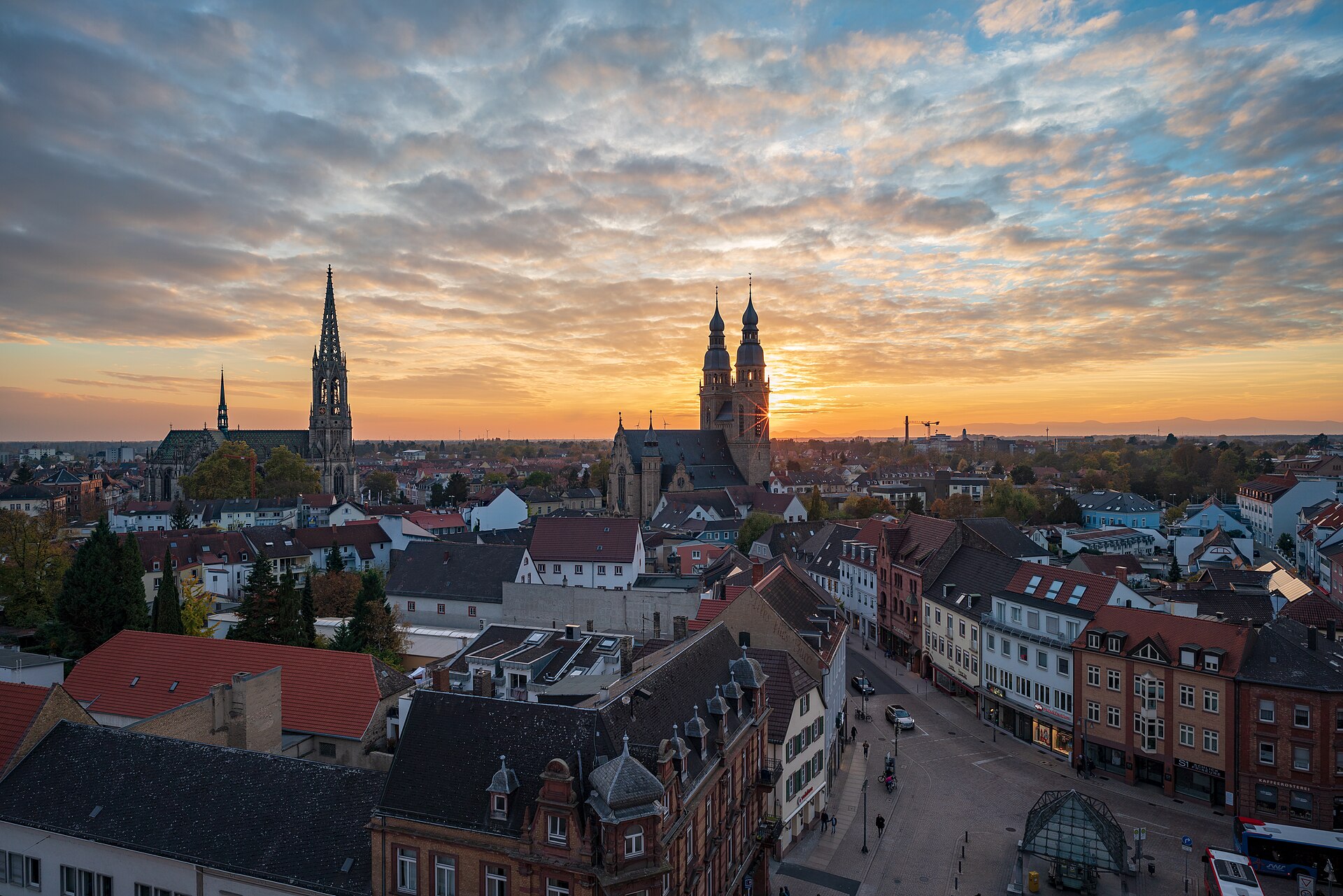Altpörtel in Speyer bei Sonnenuntergang