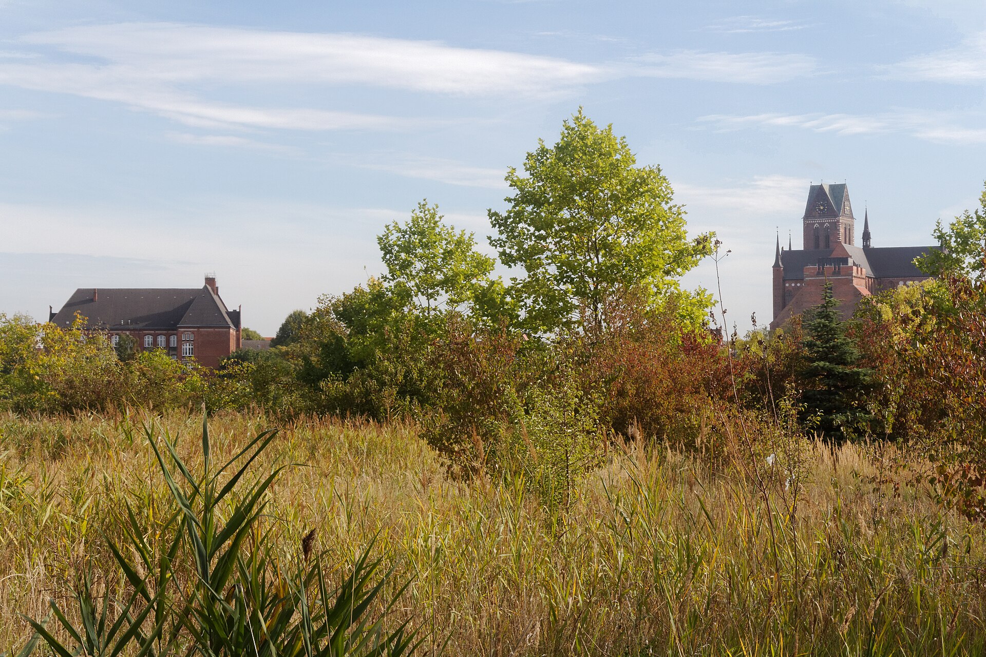 St. Georgen-Kirche und Altstadt in Wismar