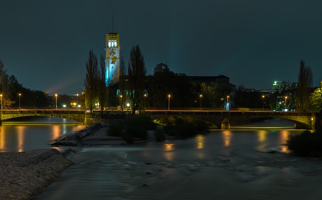 Deutsche Museum München bei Nacht