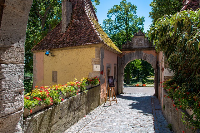 Eingang zum Burggarten von Rothenburg