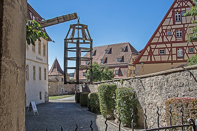 Eingang Kriminalmuseum Rothenburg ob der Tauber.