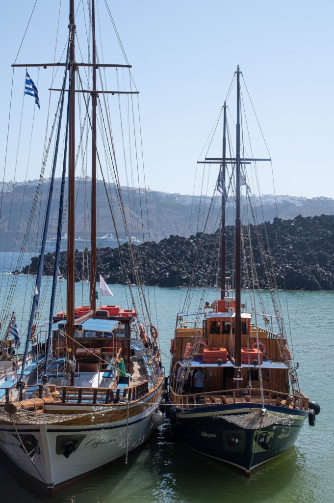 Die Küste von Santorini